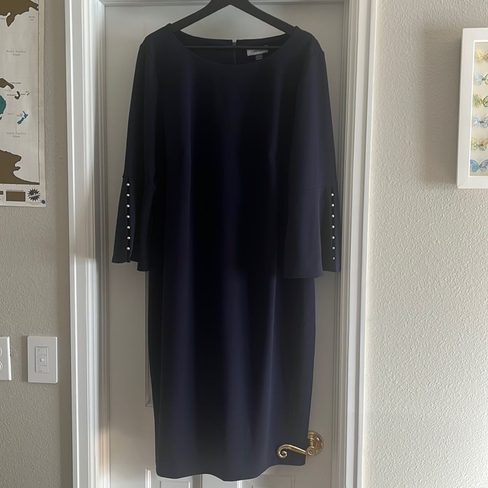 Navy Calvin Klein smart dress. Size 18W